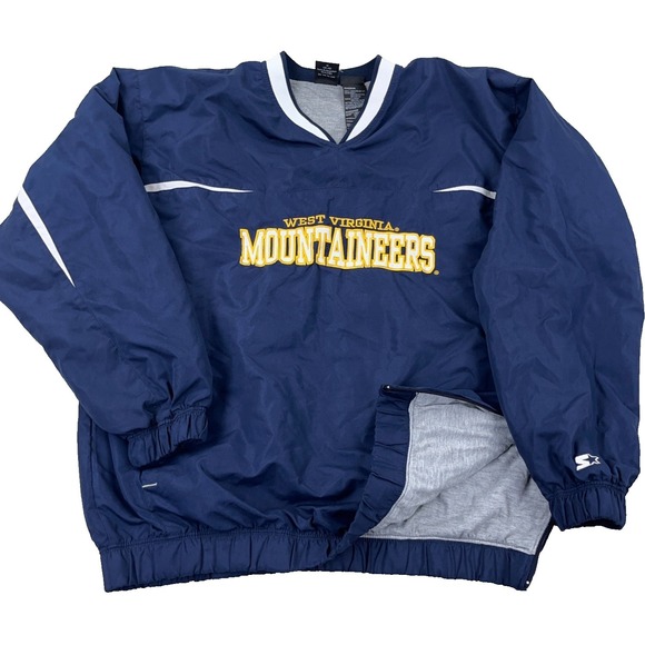 STARTER Other - Vintage West Virginia Mountaineers Jacket Men Mediup Pullover Starter WVU Lined